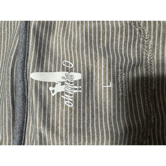 johnnie-o Tan Striped  Quater Zip Pullover Size Large - Picture 3 of 4